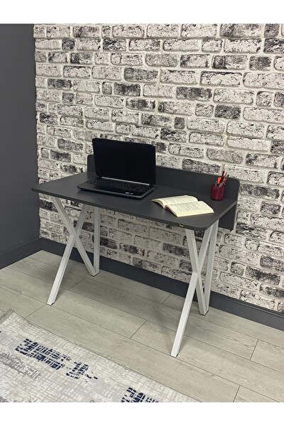 Hey Modüler Mobilya Rüya Antrasit Beyaz Ayak Çalışma Masası