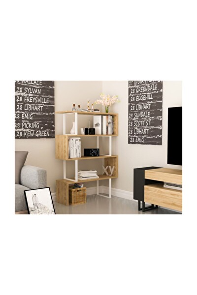 BMdekor Kitaplık Adriyatik Beyaz