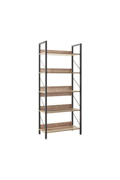 Adore Mobilya Profile 5 Raflı Kitaplık-Açık Ceviz(Tori) 73x172x35 CM (GxYxD)