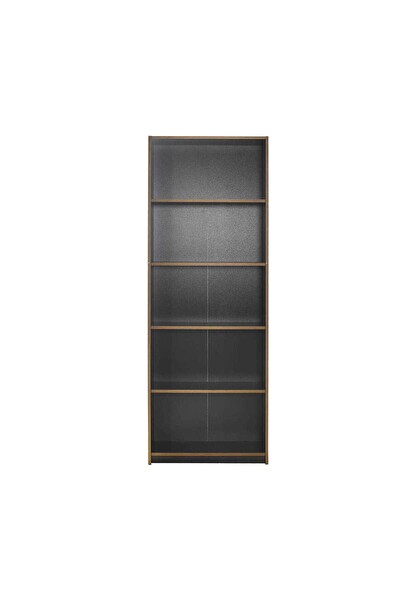 Adore Mobilya Modern 5 Raflı Kitaplık-Antrasit-Kontra 64x182x26 CM (GxYxD)