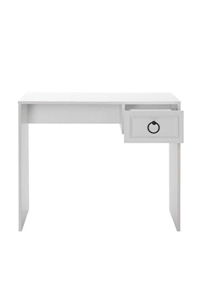 Adore Mobilya Hampton Çekmeceli Çalışma Masası-Mat Beyaz 90x75x51 CM (GxYxD)