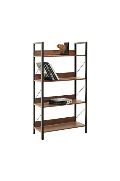 Adore Mobilya Profile 4 Raflı Kitaplık-Koyu Ceviz(Oslo Ceviz) 73x136x35 CM (GxYxD)