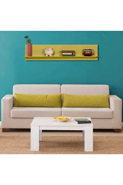 Adore Mobilya Dekoratif Duvar Rafı - Yeşil 120x25x20 CM