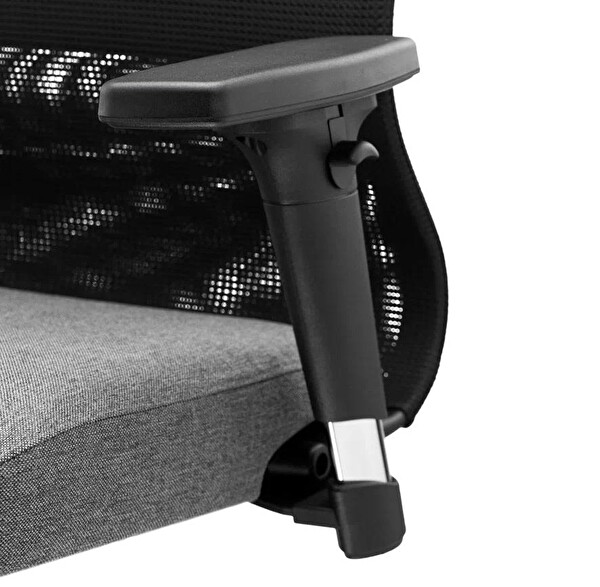 Ergolife SynchroSit 8 Ergonomik Fileli Ofis Koltuğu / Çalışma Sandalyesi - 297.D.1.2F3 Açık Gri-Siyah