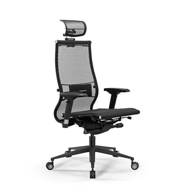Metta Samurai Ergonomik Fileli Yönetici Koltuğu / Ofis Sandalyesi - 30.3.15.AA Siyah