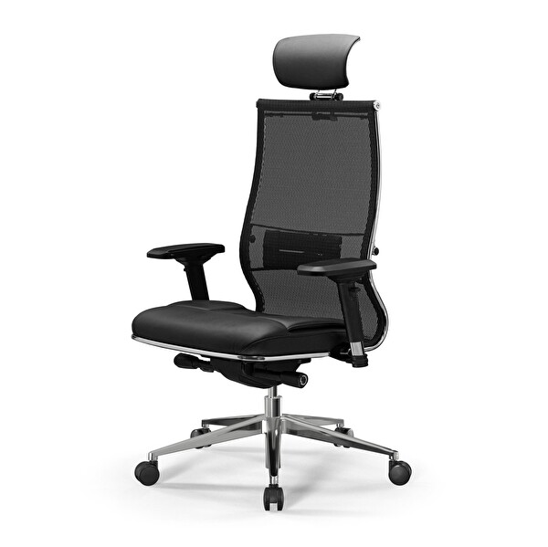 Metta Samurai Ergonomik Fileli ve Deri Yönetici Koltuğu / Ofis Sandalyesi - 23.3.5.109 Siyah