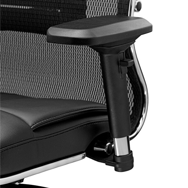 Metta Samurai Ergonomik Fileli ve Deri Yönetici Koltuğu / Ofis Sandalyesi - 23.3.5.109 Siyah