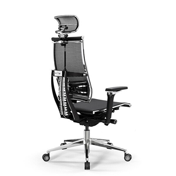 Metta Yoga 4DF Ergonomik Fileli Ofis Sandalyesi / Yönetici Koltuğu - AB.F.15.13A Siyah