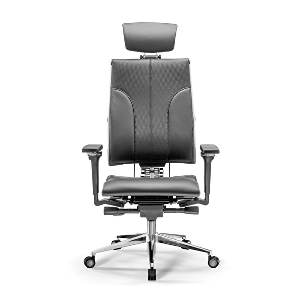 Metta Yoga 4DF Ergonomik Deri Ofis Koltuğu / Yönetici Sandalyesi - A5.F.5.13A Siyah