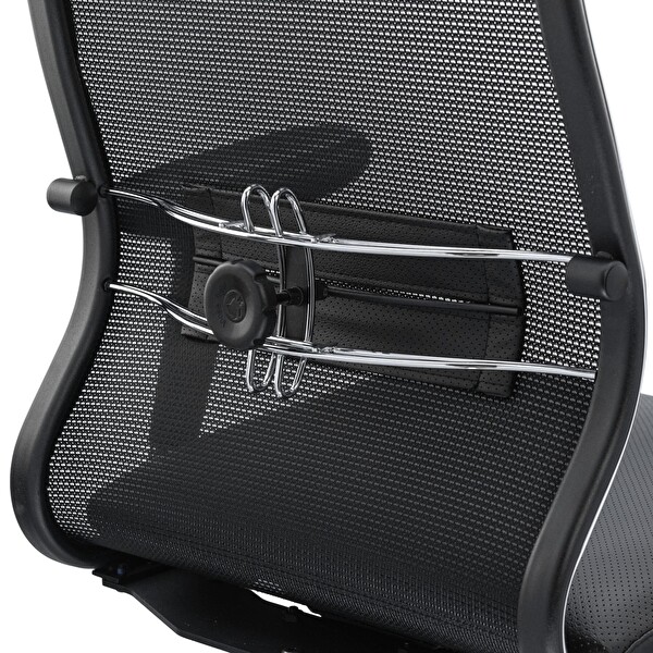 Ergolife SynchroSit 10 Ergonomik Deri ve Fileli Yönetici Koltuğu / Ofis Sandalyesi - 1F6.7.1.544 Siyah