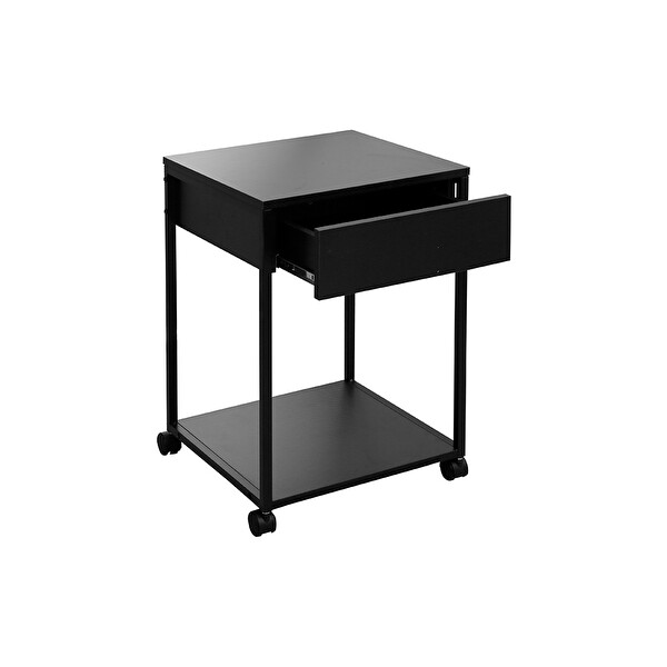 Adore Mobilya Multi Çekmeceli Keson Carbon Fiber - Siyah 40x40x60 cm