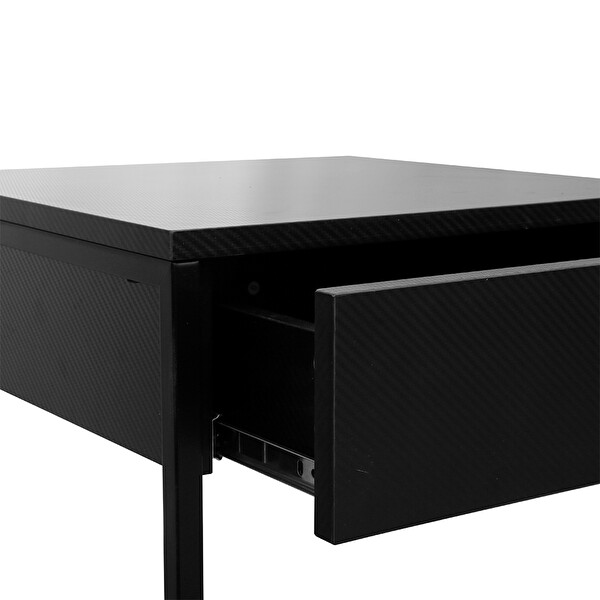 Adore Mobilya Multi Çekmeceli Keson Carbon Fiber - Siyah 40x40x60 cm