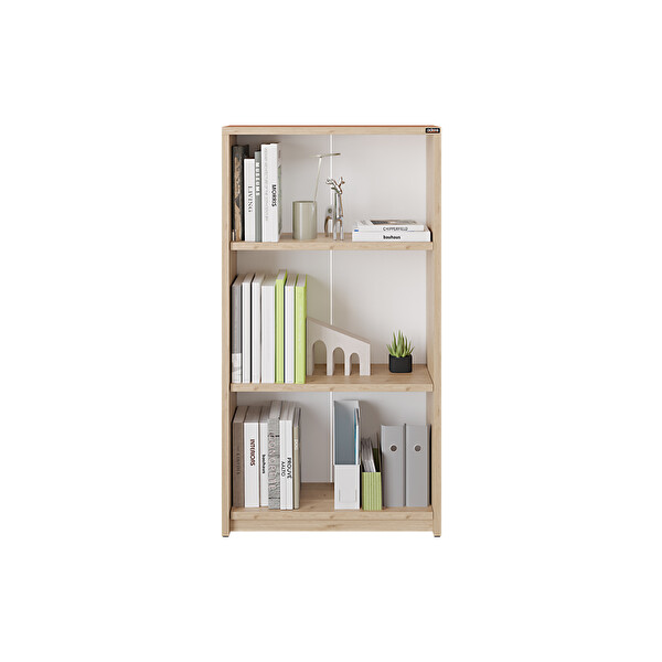 Adore Mobilya 3 Raflı Kitaplık - Florida Meşe 58x106x23 cm