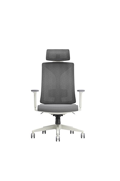 Adore Mobilya Leader File Sırtlı Multi Mekanizma Ofis Koltuğu Bej-Gri 67x118-5-128,5x 70 CM (GxYxD)