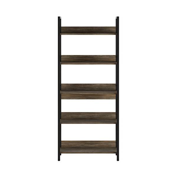 Adore Mobilya Profile 5 Raflı Kitaplık - Retro Ceviz 73x172x35 CM