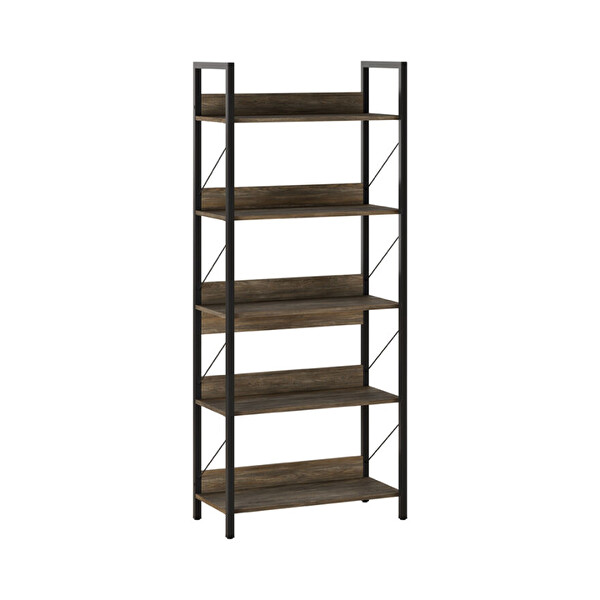 Adore Mobilya Profile 5 Raflı Kitaplık - Retro Ceviz 73x172x35 CM