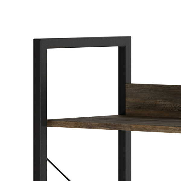 Adore Mobilya Profile 5 Raflı Kitaplık - Retro Ceviz 73x172x35 CM