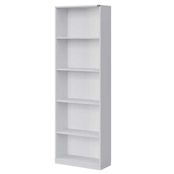 Adore Mobilya Modern 5 Raflı Kitaplık - Beyaz 64x182x26 CM