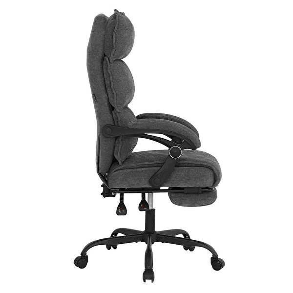 Adore Mobilya Ultra Comfort Çalışma Koltuğu - Koyu Gri 64.5x112-120x65 CM