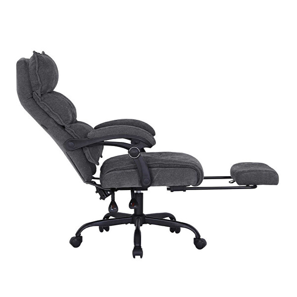 Adore Mobilya Ultra Comfort Çalışma Koltuğu - Koyu Gri 64.5x112-120x65 CM