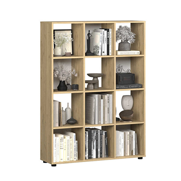 Adore Mobilya Cubic Kitaplık Florida Meşe 104x140.5x30 CM