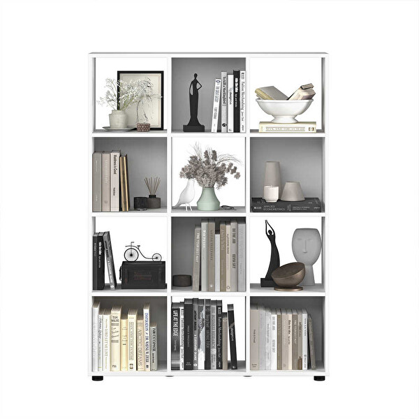 Adore Mobilya Cubic Kitaplık Beyaz 104x140.5x30 CM