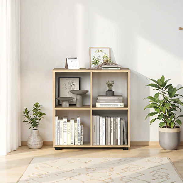 Adore Mobilya Cubic Kitaplık Florida Meşe 70x72x30 CM