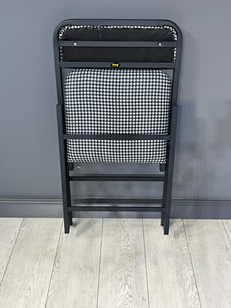 Hey Modüler Mobilya Buse Çalışma Ofis Bilgisayar Masası - Katlanır Sandalyeli 103 CM Metal Siyah Ayak