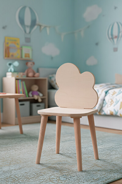 Rozitoys Montessori Çocuk Ahşap Etkinlik Masası Sandalyesi