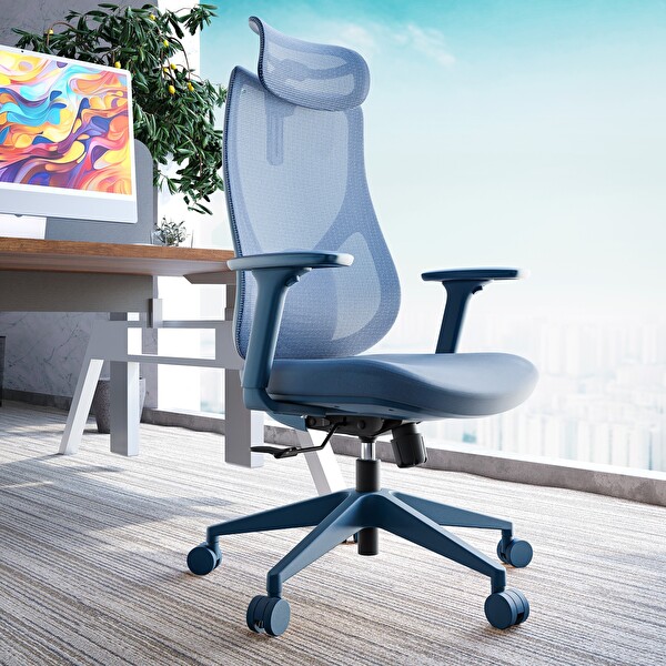 Karr Office Rio Ergonomik Çalışma Sandalyesi - Mavi