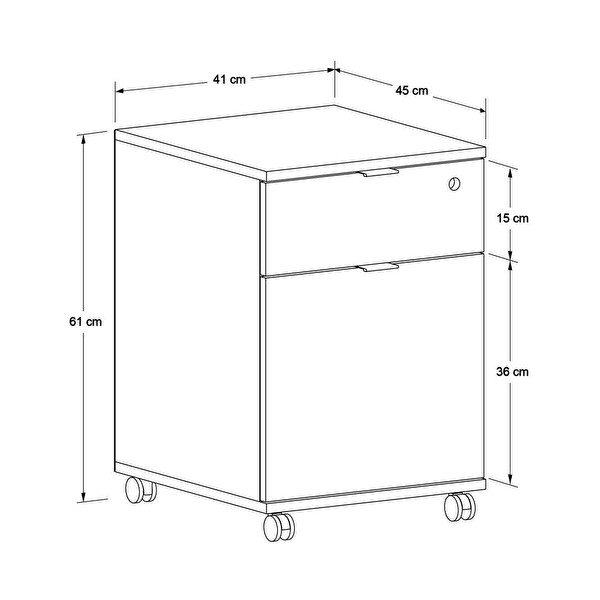 Adore Mobilya Rio Ofis Kilitli Çekmeceli Keson - Florida Meşe 41x61x45 CM