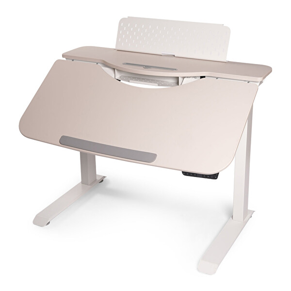 Karr Office O-Flex Angle 104x71 CM Elektrikli Yükseklik Ayarlanabilir Ofis Masası Beyaz
