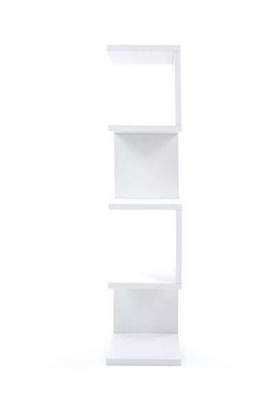 Pikas 4 Raflı Köşe Duvar Rafı Kitaplık 22x96 CM - Beyaz