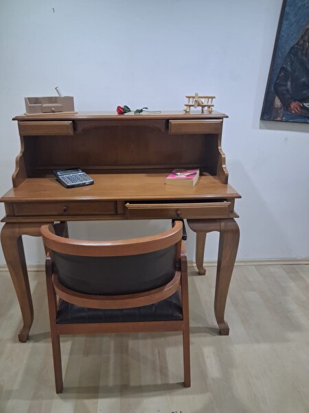 Bengi Ankara Mobilya 90634 İlham Klasik Ceviz Çalışma Masası Takımı