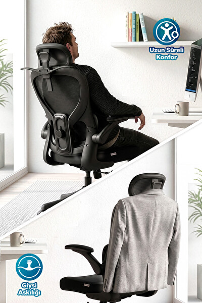 Karr Office Porto Ergonomik Çalışma Sandalyesi Siyah