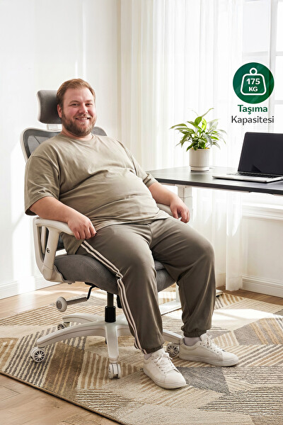 Karr Office Mostar Dayanıklı Çalışma Koltuğu Gri