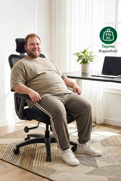 Karr Office Mostar Dayanıklı Çalışma Koltuğu Siyah