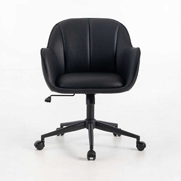 Adore Mobilya Milano S.Deri 60x80-88x62 CM Çalışma Koltuğu Siyah