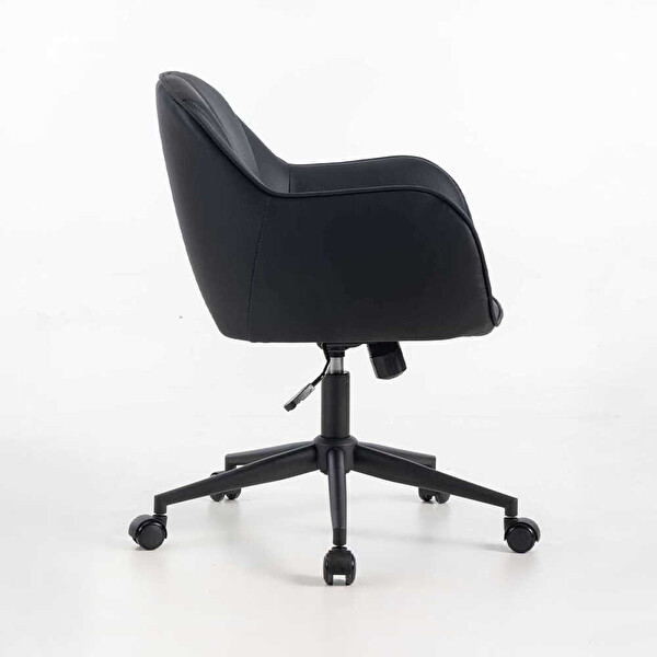 Adore Mobilya Milano S.Deri 60x80-88x62 CM Çalışma Koltuğu Siyah
