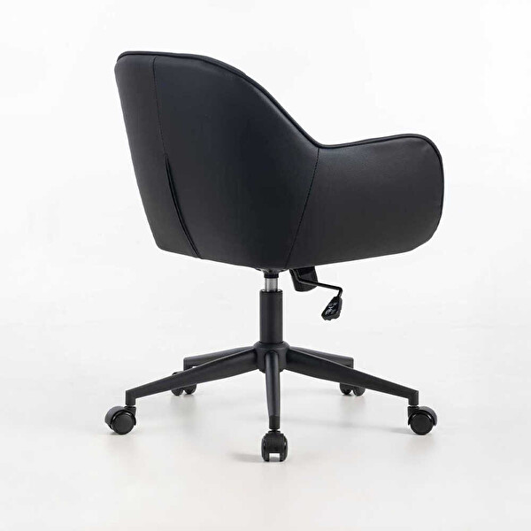 Adore Mobilya Milano S.Deri 60x80-88x62 CM Çalışma Koltuğu Siyah