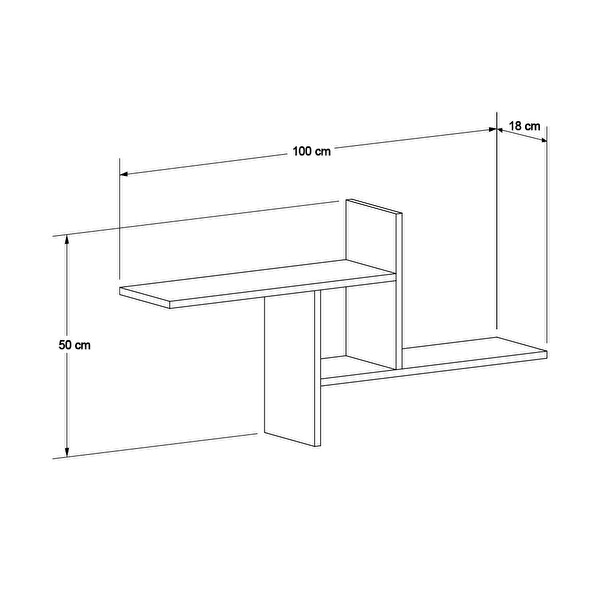 Adore Mobilya Plus Dekoratif Duvar Rafı Oslo Ceviz