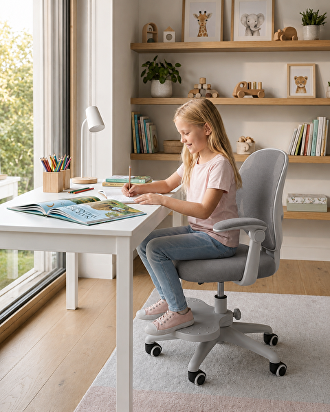 ErgoKids Buzzy Çocuk Çalışma Sandalyesi Gri