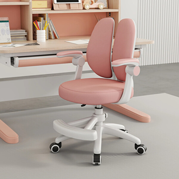 ErgoKids Puffy Kız Çocuk Çalışma Sandalyesi Pembe