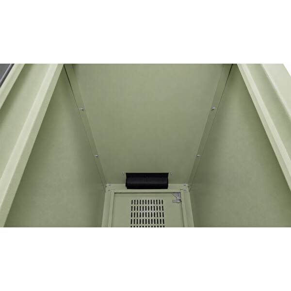 Alfafonet Ziglat 600 Serisi IP20 Montajlı Cam Kapaklı Tekerlekli Keson Kabin Yeşil