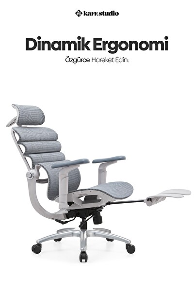 Karr Office Rosso Ergonomik Çalışma Koltuğu Gri