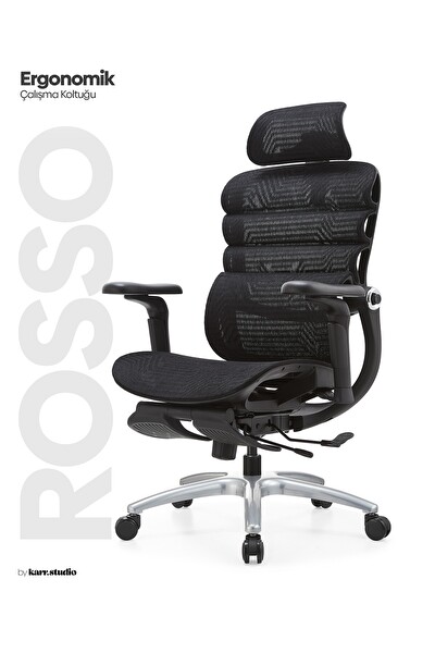 Karr Office Rosso Ergonomik Çalışma Koltuğu Siyah