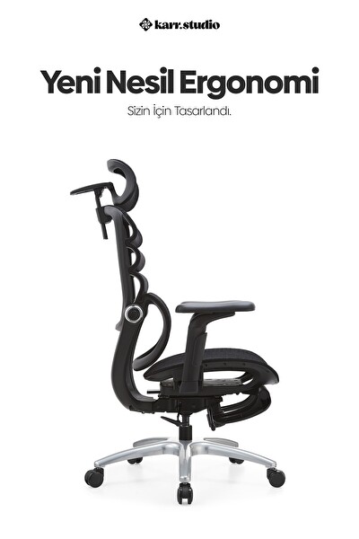 Karr Office Rosso Ergonomik Çalışma Koltuğu Siyah