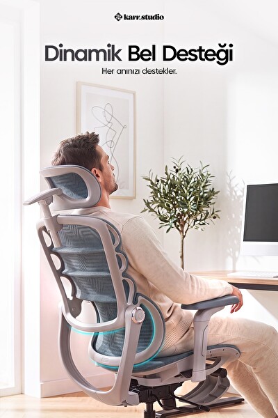 Karr Office Rosso Ergonomik Çalışma Koltuğu Mavi