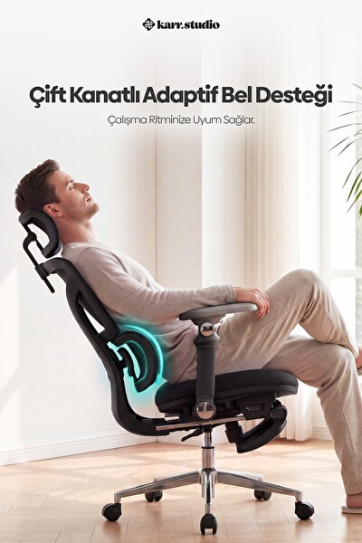 Karr Office Braga Ergonomik Çalışma Koltuğu Siyah
