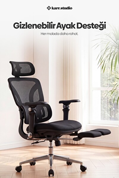 Karr Office Braga Ergonomik Çalışma Koltuğu Siyah
